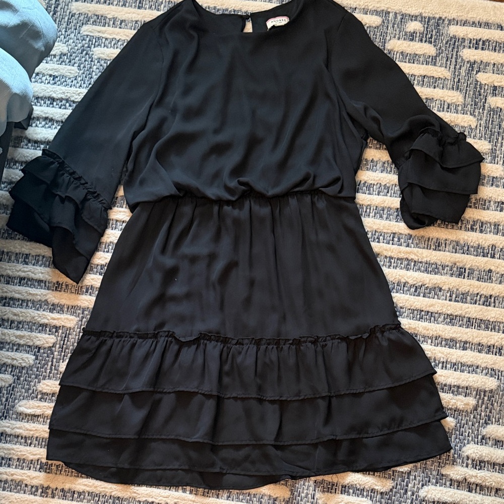 Andree Black Ruffle Dress